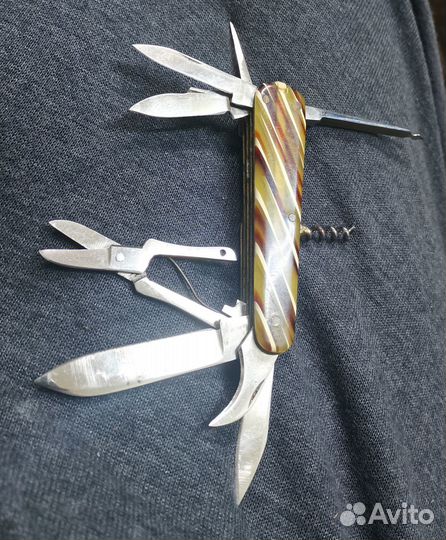Старинный перочинный складной нож редкий в чехле