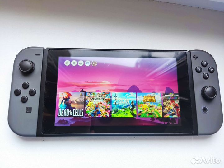 Nintendo switch 1rev прошитый + сд128 + игры