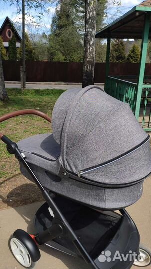 Люлька stokke trailz/crusi серый меланж