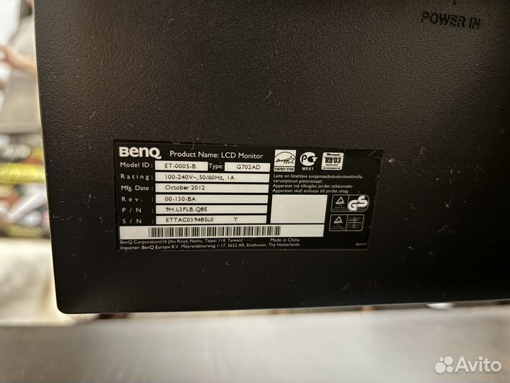 Монитор benq 17”