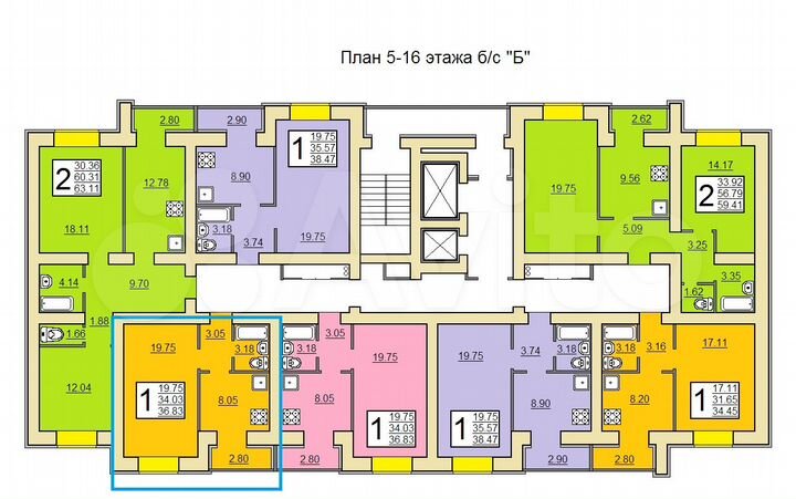 Планировка квартир саратов 1-к. квартира, 36,8 м², 15/16 эт. на продажу в Саратове Купить квартиру Авито