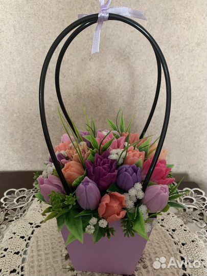 Букет цветов из мыла. Цветы из мыла. Ручная работа