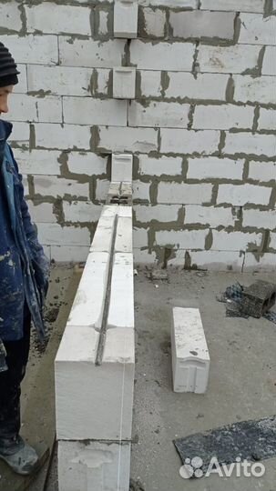 Кладка блоков каменщики строители