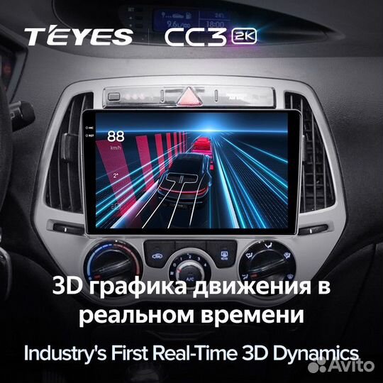 Магнитола Teyes CC3 2K 4/32 на Hyundai I20