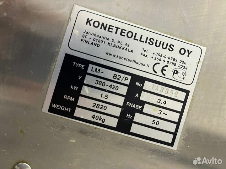 Мясорубка Koneteollisuus LM-82/P