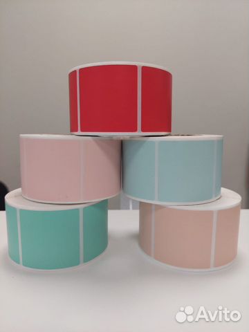 Наклейки стикеры цветные квадратные 40х40 мм