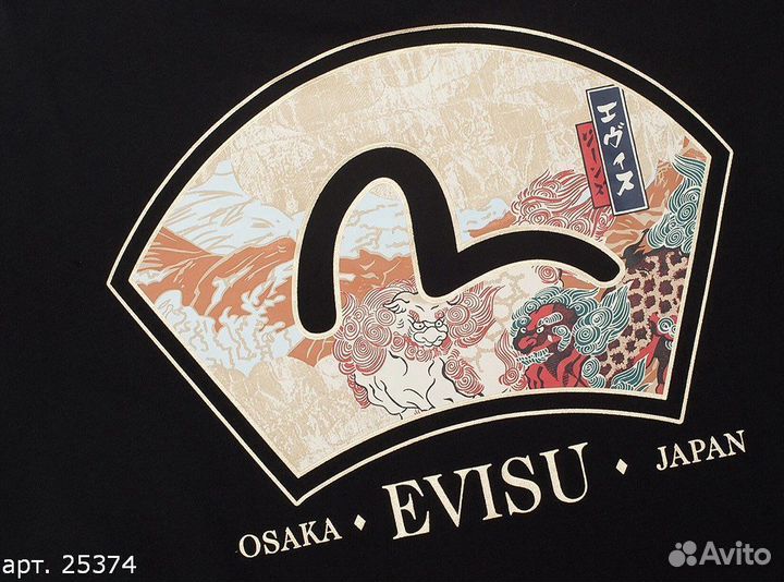 Футболка evisu Чёрная