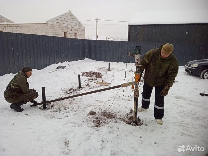 Винтовые сваи с монтажом