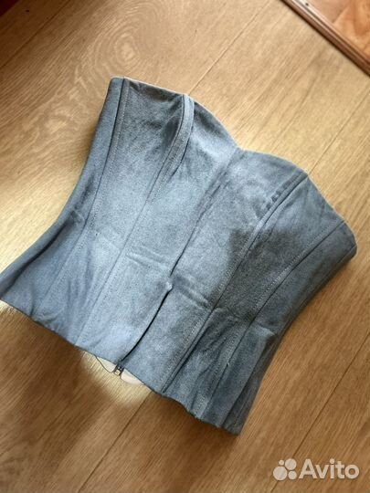 Джинсовый корсет на замке