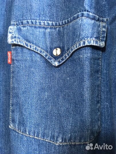 Рубашка джинсовая Levis винтаж 90-х, размер L