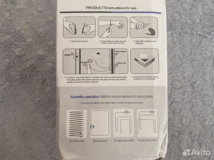 Магнитная щетка для мытья окон