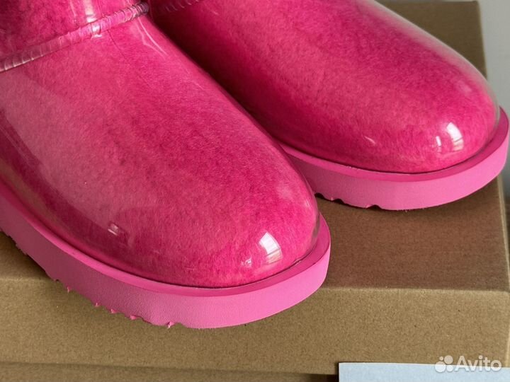 Угги UGG Classic Mini Clear Rose силиконовые