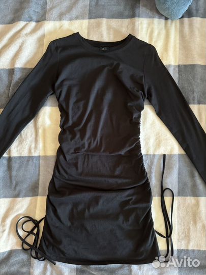 Платье мини черное