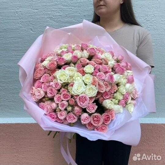 Цветы доставка 101 роза 51 роза 35 25 букет роз