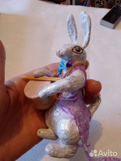 Пасхальный заяц ватная игрушка