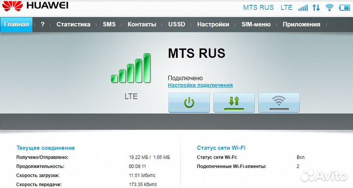 Wi-Fi роутер 4G модем