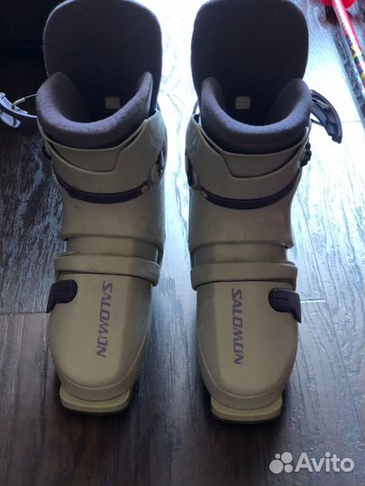 Лыжи горные rossignol +Salomon ботинки+ крепление