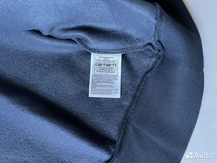 Зип Худи Carhartt Built Zip Hoodie Blue Оригинал