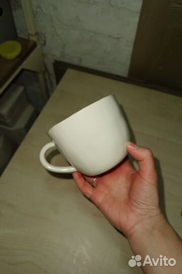 Кружка с бантиком керамика ручной работы