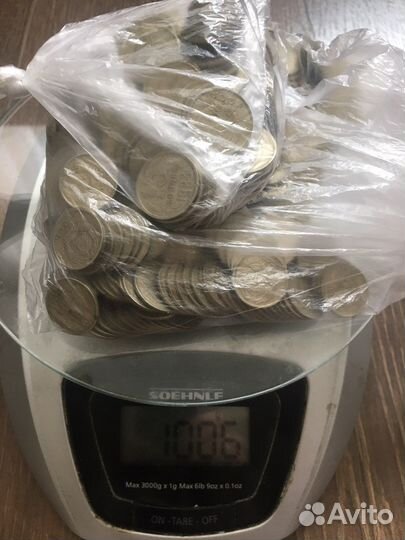 1кг монеты СССР 10коп и 15коп