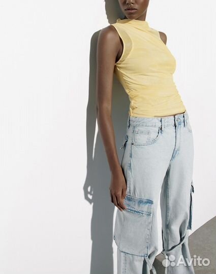 Zara новые джинсы карго