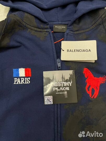 Худи Balenciaga navy polo