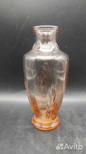 Ваза СССР Колосья. Цветное стекло