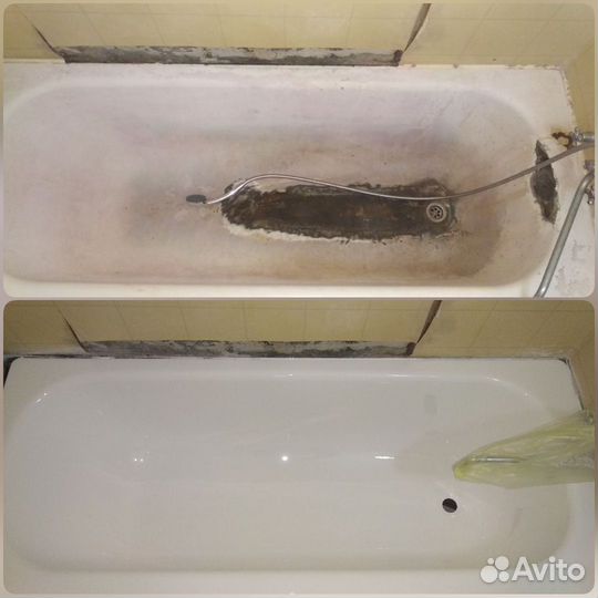 Реставрация ванн жидким акрилом /литьевым мрамором