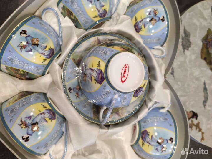 Чайный сервиз Китай тонкий фарфор