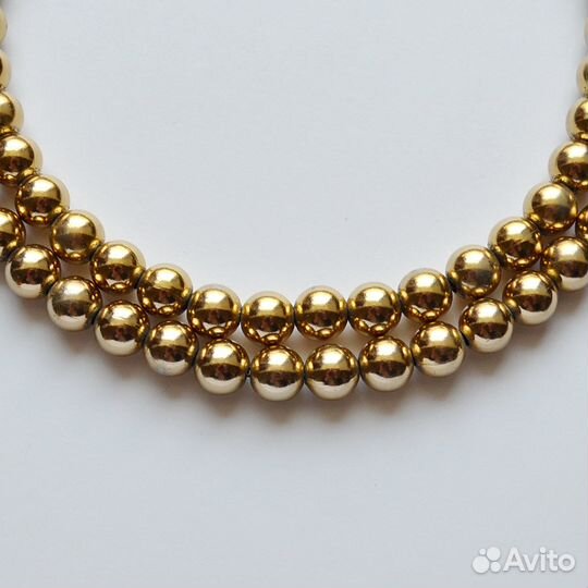 Винтажное колье monet, знак копирайта, золотистого