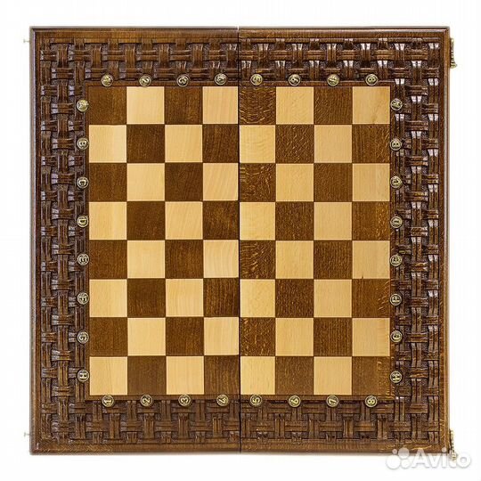 Шахматы и нарды резные Альмансор 50 х 50 см дерево Армения 62514