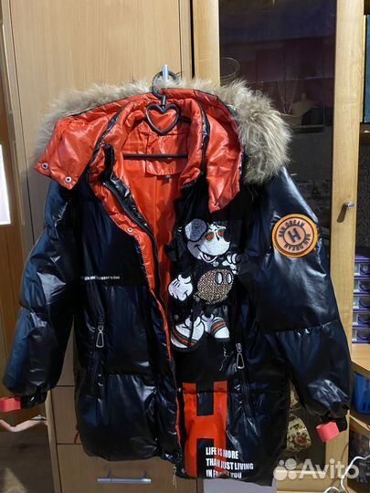 Куртка зима.на рост 134-140