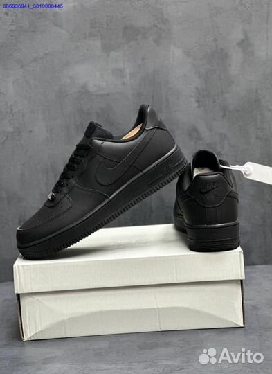 Кроссовки Nike force 1 черные мужские (Арт.20536)