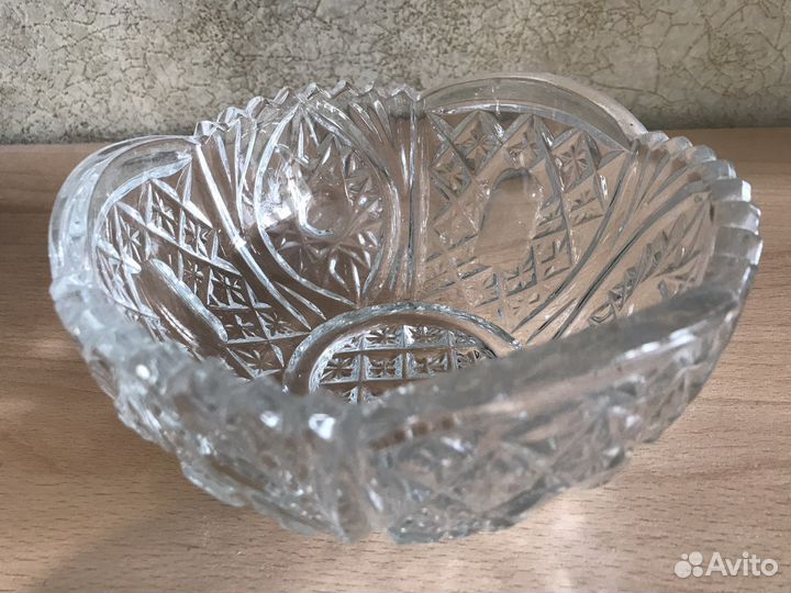Хрустальные салатники и ваза для цветов, СССР