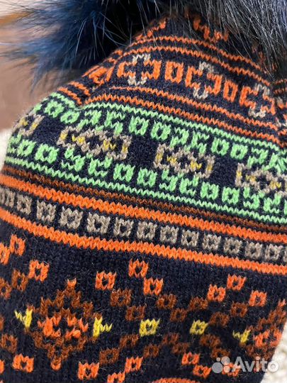 Шапка зимняя женская, синяя новая