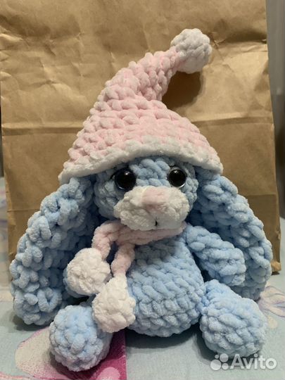 Мягкая игрушка заяц ручной работы