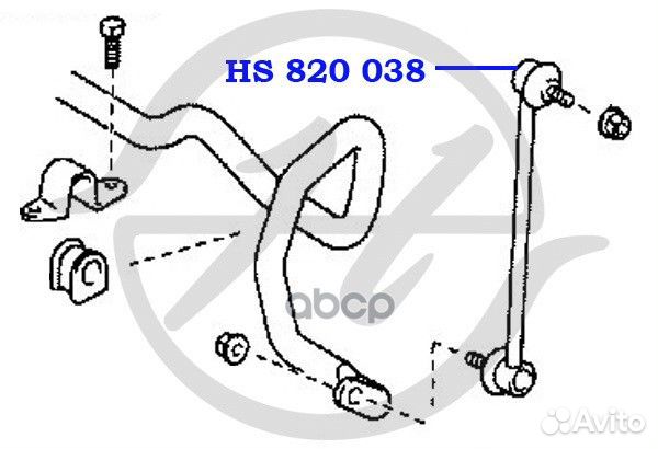 HS 820 038 - тяга стабилизатора toyota RAV 4 HS