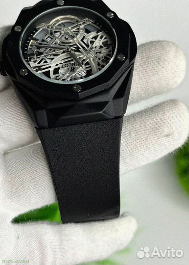 Наручные часы Hublot WHB3 чёрные (Арт.45885)
