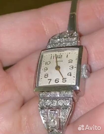 Часы Заря,Платина и бриллианты