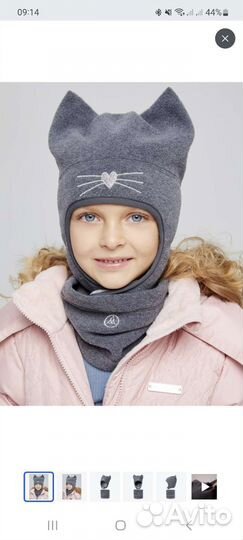 Комплект шапка и снуд для девочки