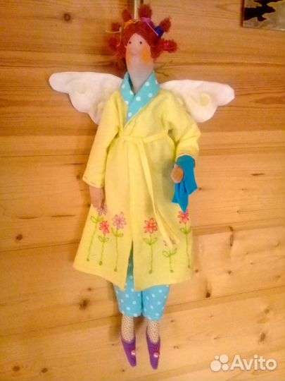 Текстильная кукла ручной работы «Банная Тильда»