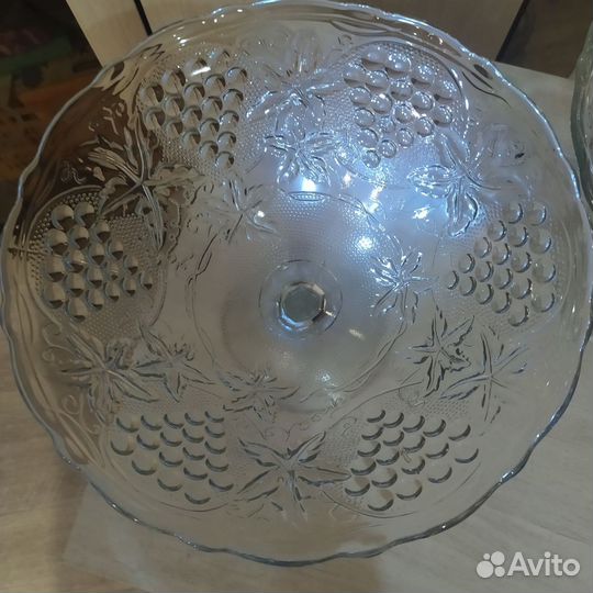 Ваза для фруктов на ножке СССР. 2 штуки