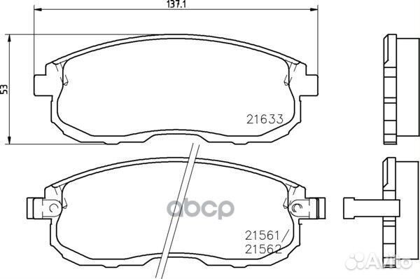 Колодки тормозные nissan juke/maxima/teana/tiid