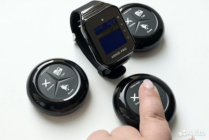 Кнопка вызова персонала/официанта/кальян и часы