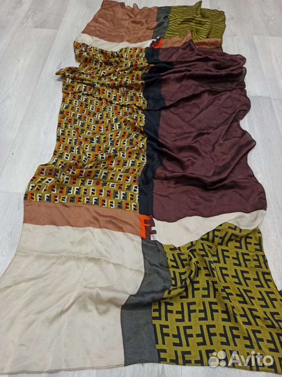 Палантины шелковые fendi и etro италия