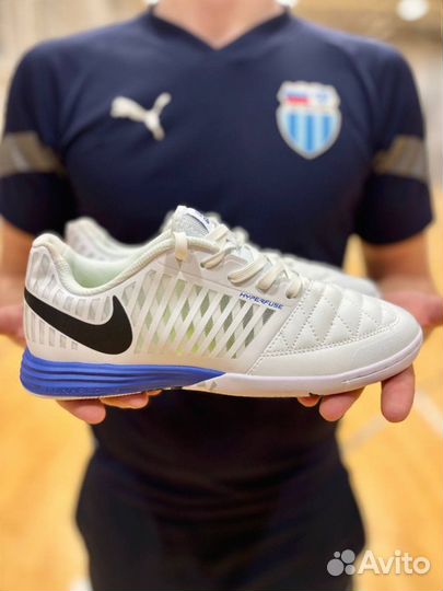 Футзалки Nike Lunar Gato2 White&Blue