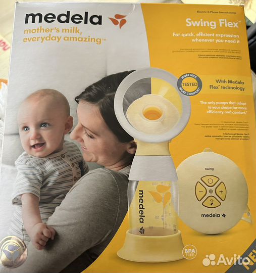 Молокоотсос medela swing flex электрический