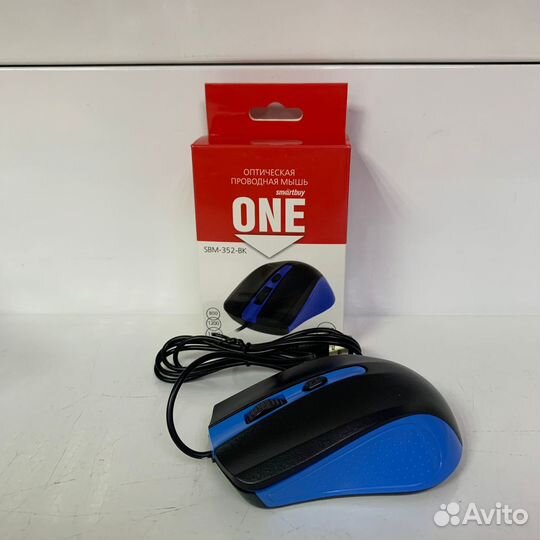 Мышка проводная SmartBuy ONE 352 черно/синяя