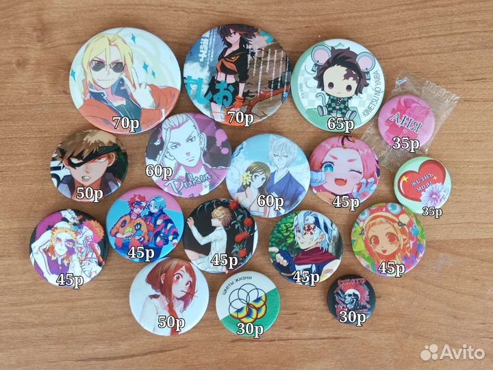 Аниме значки