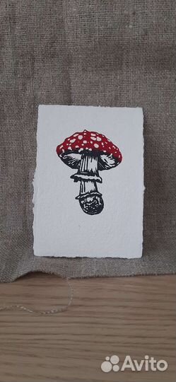 Картина интерьерная, графика, мухомор